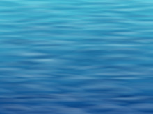 Blue Water With Waves. Sea Or Ocean Surface. Vector Background. 