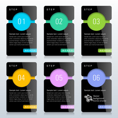 Wall Mural - Infographics Web Banner & Label Design