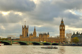 Fototapeta Londyn - Big Ben and Houses of Parliament, London, UK..