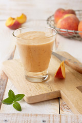 Poster - peach smoothie in glass