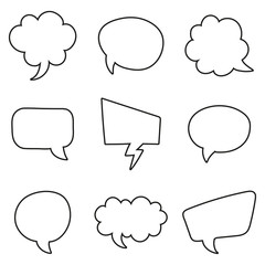 Poster - Speech bubbles set on a white background. Vector illustration