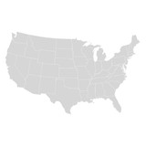 Fototapeta Nowy Jork - Usa vector map