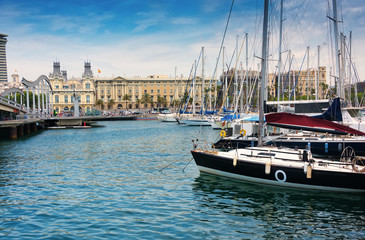 Wall Mural - Marina Port Vell in Barcelona