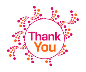 Wall Mural - Thank You Pink Orange Abstract Dots 