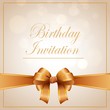 Gold birthday invitation card