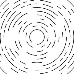 Fototapete - Circular, circling, spiral lines. Irregular asymmetric monochrom