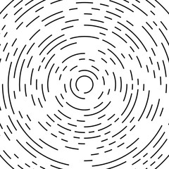 Fototapete - Circular, circling, spiral lines. Irregular asymmetric monochrom