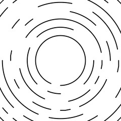 Fototapete - Circular, circling, spiral lines. Irregular asymmetric monochrom