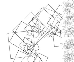 Aufkleber - Random dynamic squares. Set of abstract geometric art illustrati
