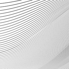 Fototapete - Simple dynamic lines pattern. Geometric pattern. Monochrome abst
