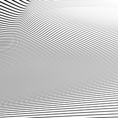 Poster - Simple dynamic lines pattern. Geometric pattern. Monochrome abst