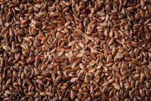 Flax Seeds Linseed As Natural Food Background
