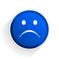Poster - cry flat icon with shadow on white background, blue modern design web element