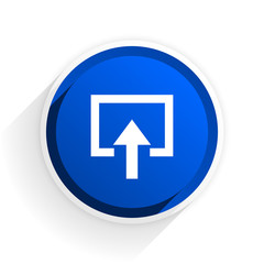 Aufkleber - enter flat icon with shadow on white background, blue modern design web element