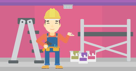 Wall Mural - Cheerful repairer engineer.