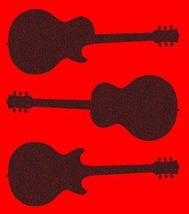 Canvas Print - Guitar Silhouette Background