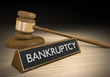 Laws dealing with bankruptcy and failure of financial institutions, 3D rendering