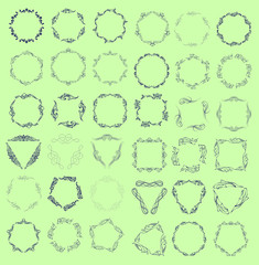 Wall Mural - set of elegant monogram design. vector illustration.