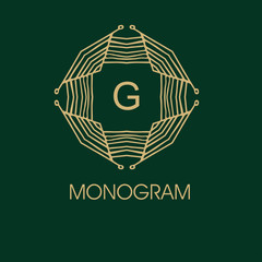 Wall Mural - set of elegant monogram design. vector illustration.