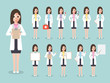 Doctor, medical and hospital staff characters.