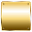 Schild in Gold mit Schrauben1.2