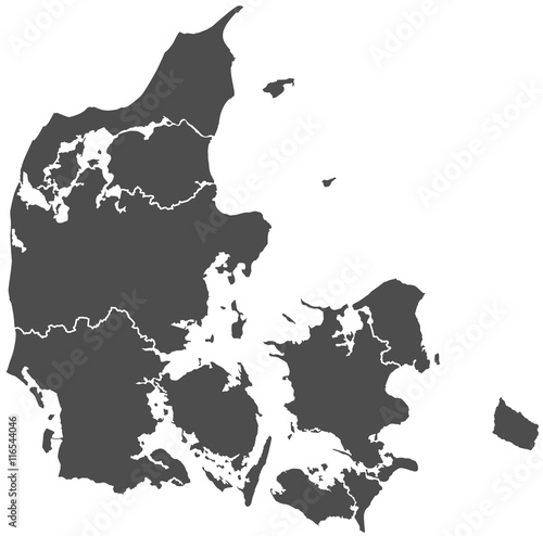 Canvas-taulu denmark danish map