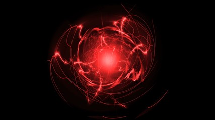 red abstract line energy with shockwave