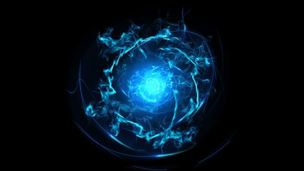 Blue Abstract Line Energy With Shockwave