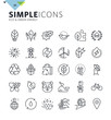 © PureSolution - Modern thin line icons of environment and green energy. Premium quality outline symbol collection for web design, mobile app, graphic design. Mono linear pictograms, infographics and web elements pack