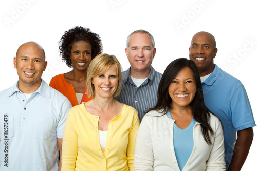 Cuadros en Lienzo Diverse group of people. Multicultural group of people.
