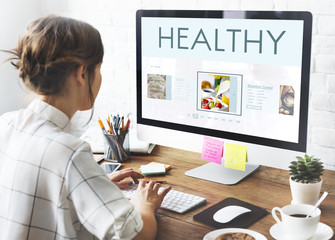 Wall Mural - healthy foods wellbeing lifestyle nutrition concept