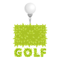 Wall Mural - Golf tee with realistic ball