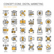 Digital marketing , Thin Line and Pixel Perfect Icons