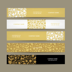 Fototapete - Banners set, floral design