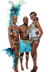 Wall Mural - Image of samba dance team.