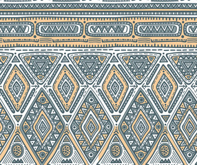  Vector seamless pattern for tribal design. Ethnic motif.