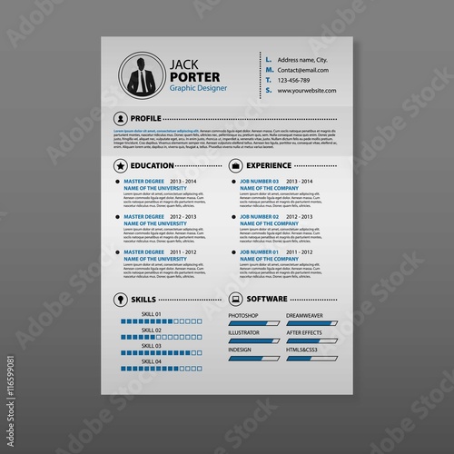 Curriculum Vitae Template Buy This Stock Vector And Explore