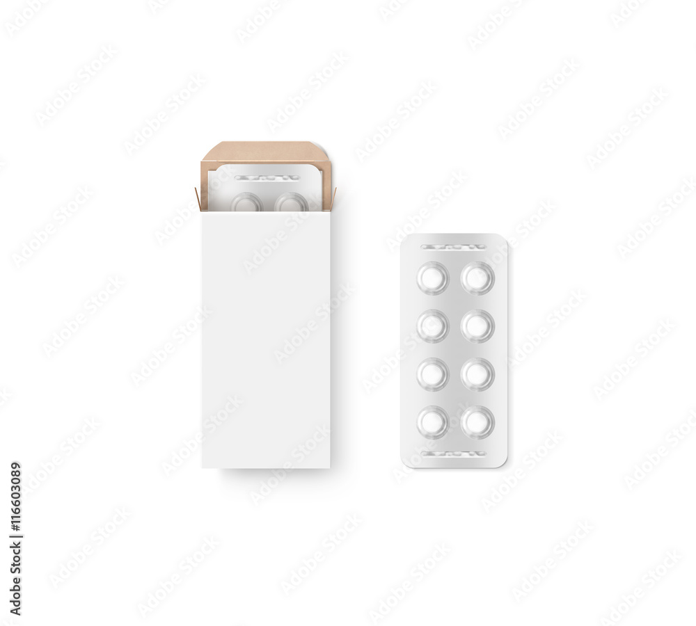 Pill Box Design Draw Blank white pill box design mockup set, isolated, 3d illustration ...