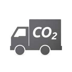 Canvas Print - Isolated truck icon with    the text CO2