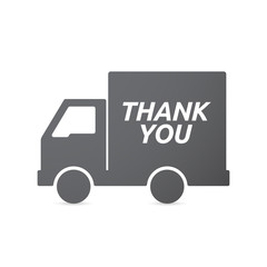 Wall Mural - Isolated truck icon with    the text THANK YOU