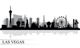 Fototapeta Las - Las Vegas city skyline silhouette background