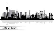 Las Vegas City Skyline Silhouette Background