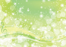 Music Wavy Background Green
