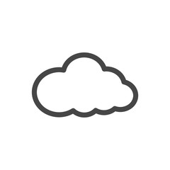 Sticker - Cloud icon, vector illustration, Flat design style