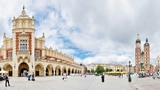 Old Town square in Krakow, Poland -Stitched Panorama
