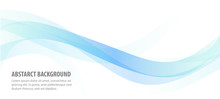 Abstract Blue Line Wave Background