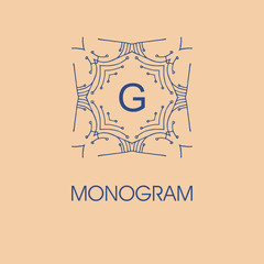 Wall Mural - set of elegant monogram design. vector illustration.