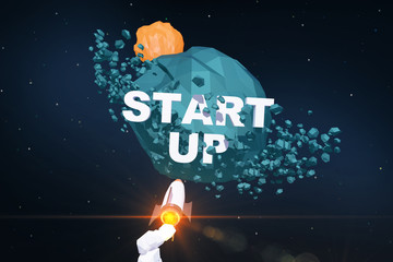 Wall Mural - concept of startup