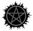Pentagram vector icon.