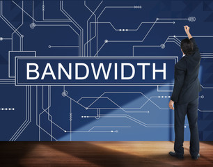 Wall Mural - bandwidth internet online connection technology concept